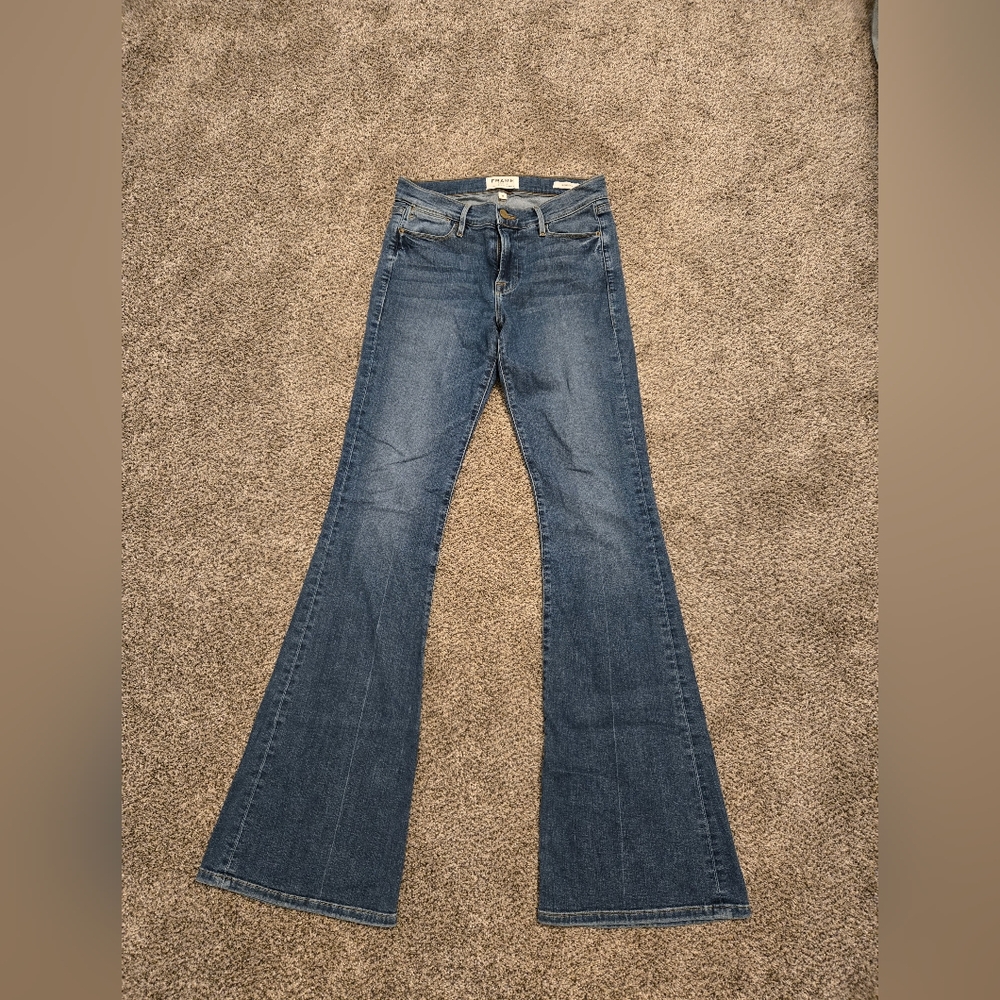 Frame high rise flare jeans